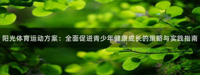 急速体育首页：阳光体育运动方案：全面促进青少年健康成长的策略与实践指南